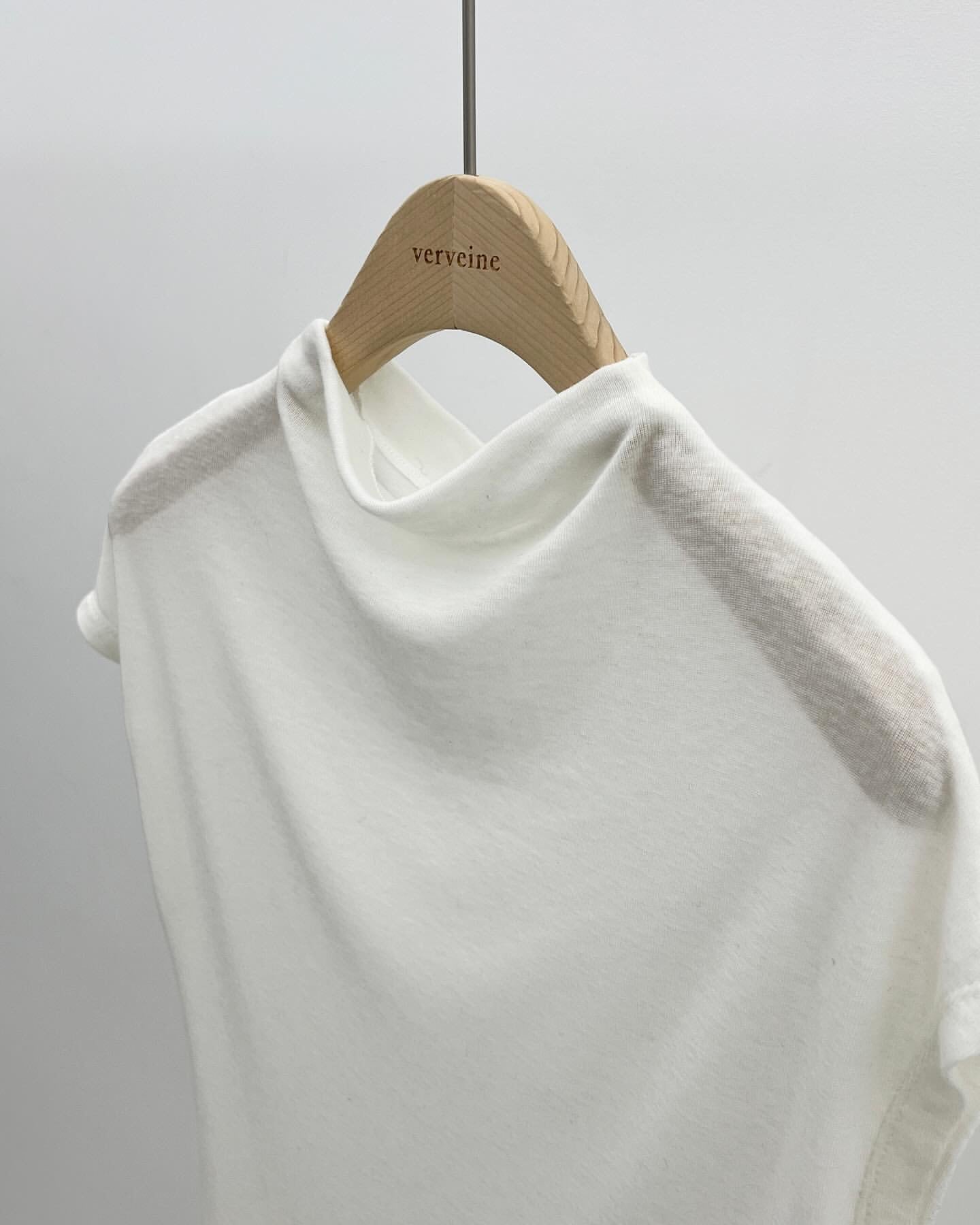 Mock-neck wool tencel drop shoulder T-4col