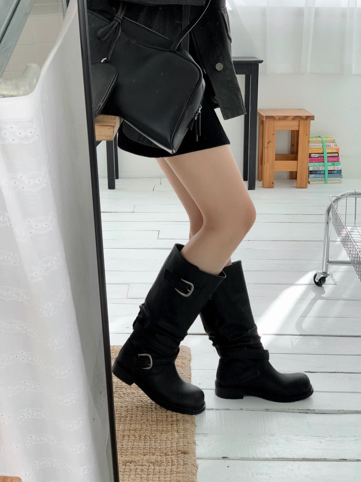 buckle fold-over boots-2col