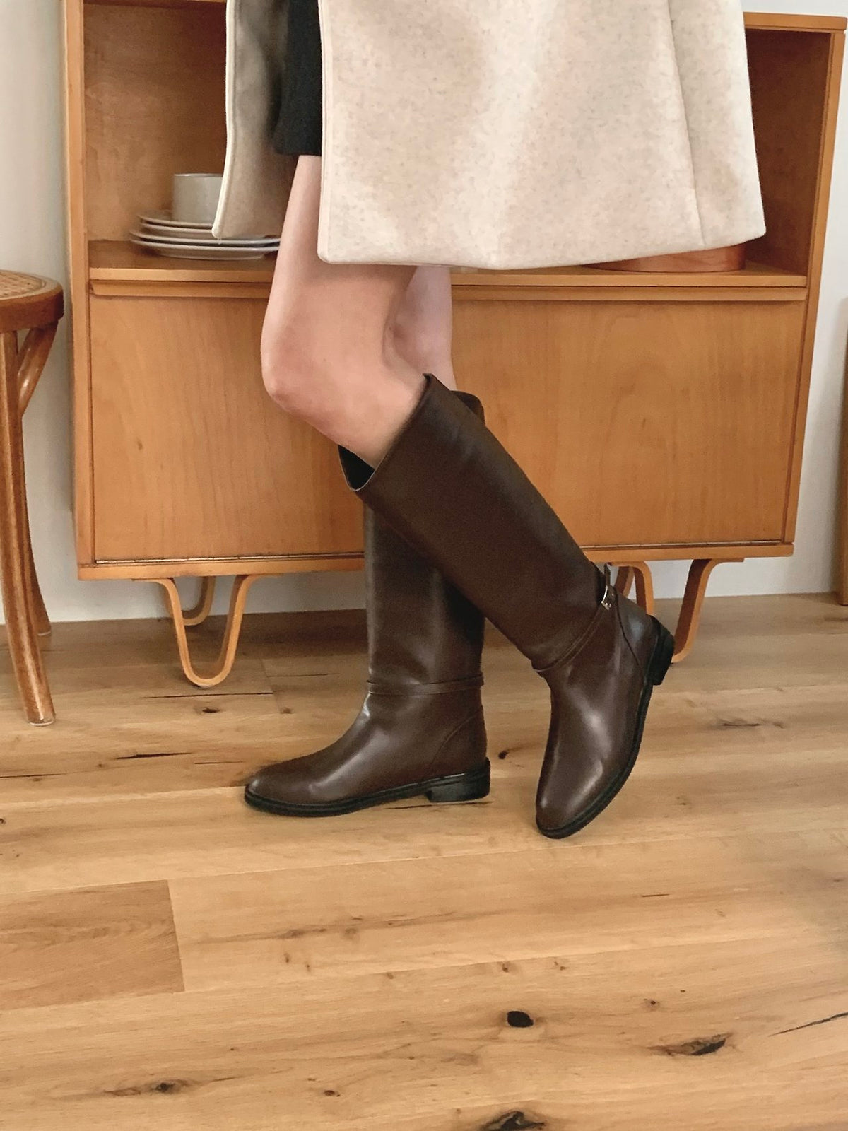 Ankle Detail Long Boots-2col