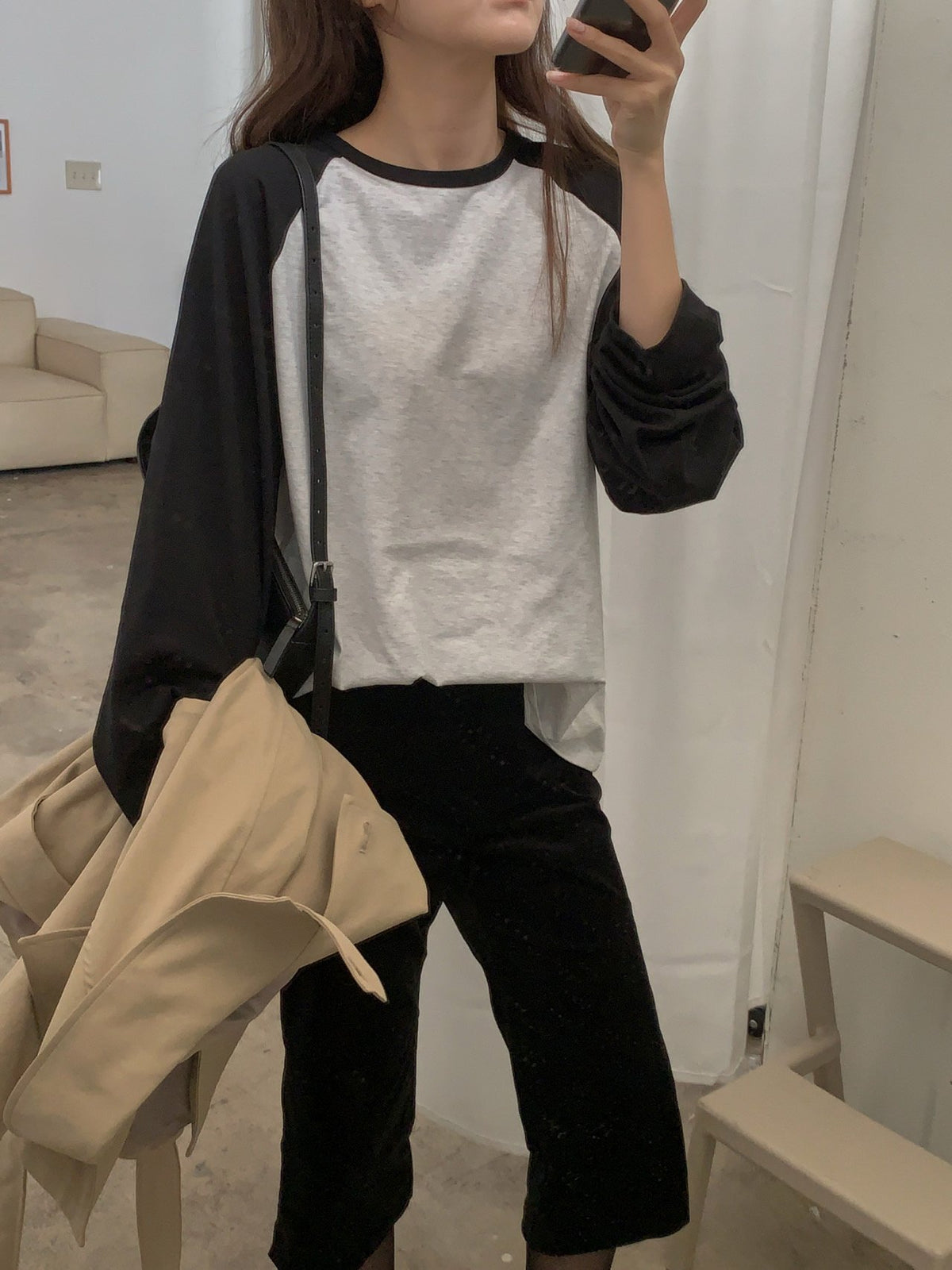 cotton raglan T-3col