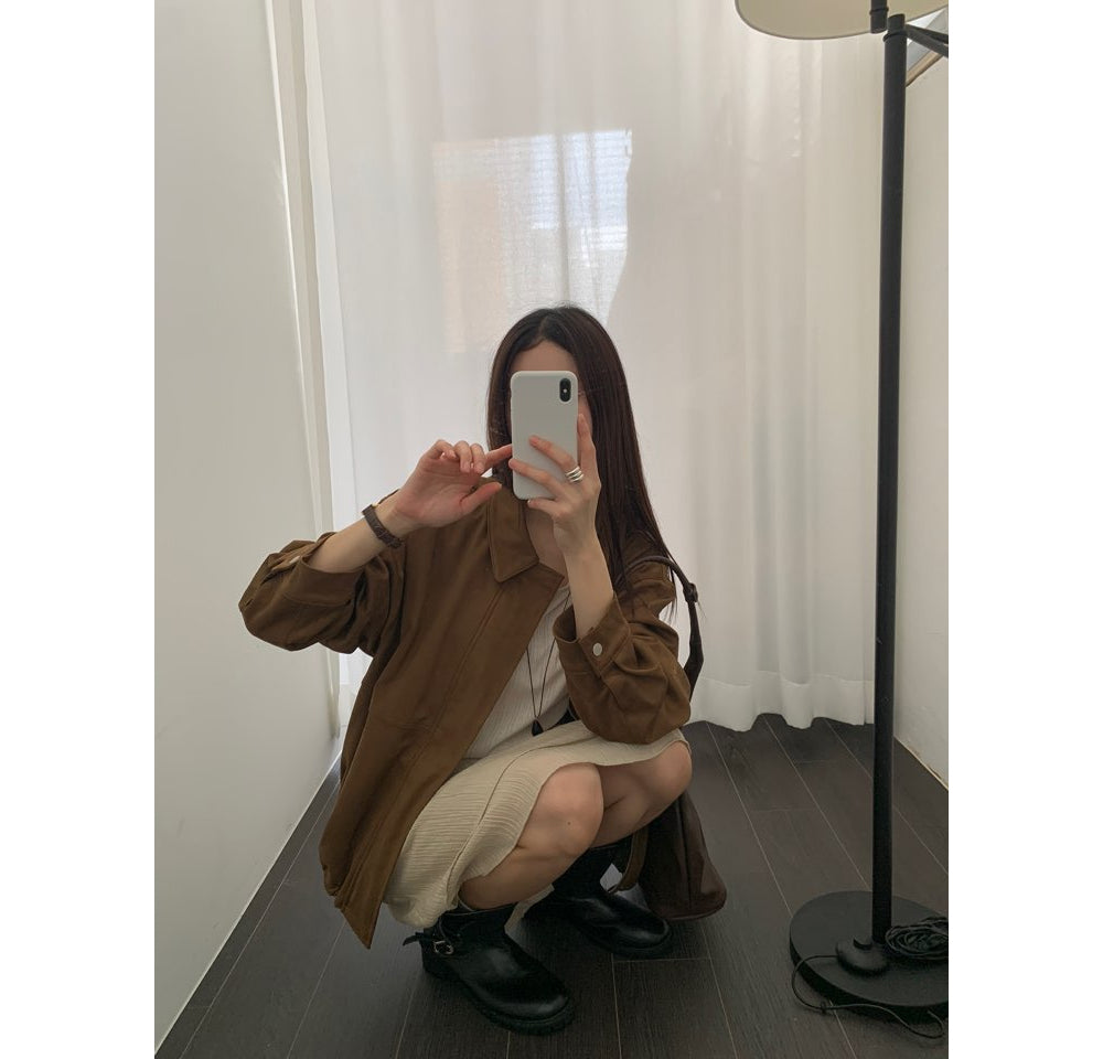 Mented Suede Jacket-2col