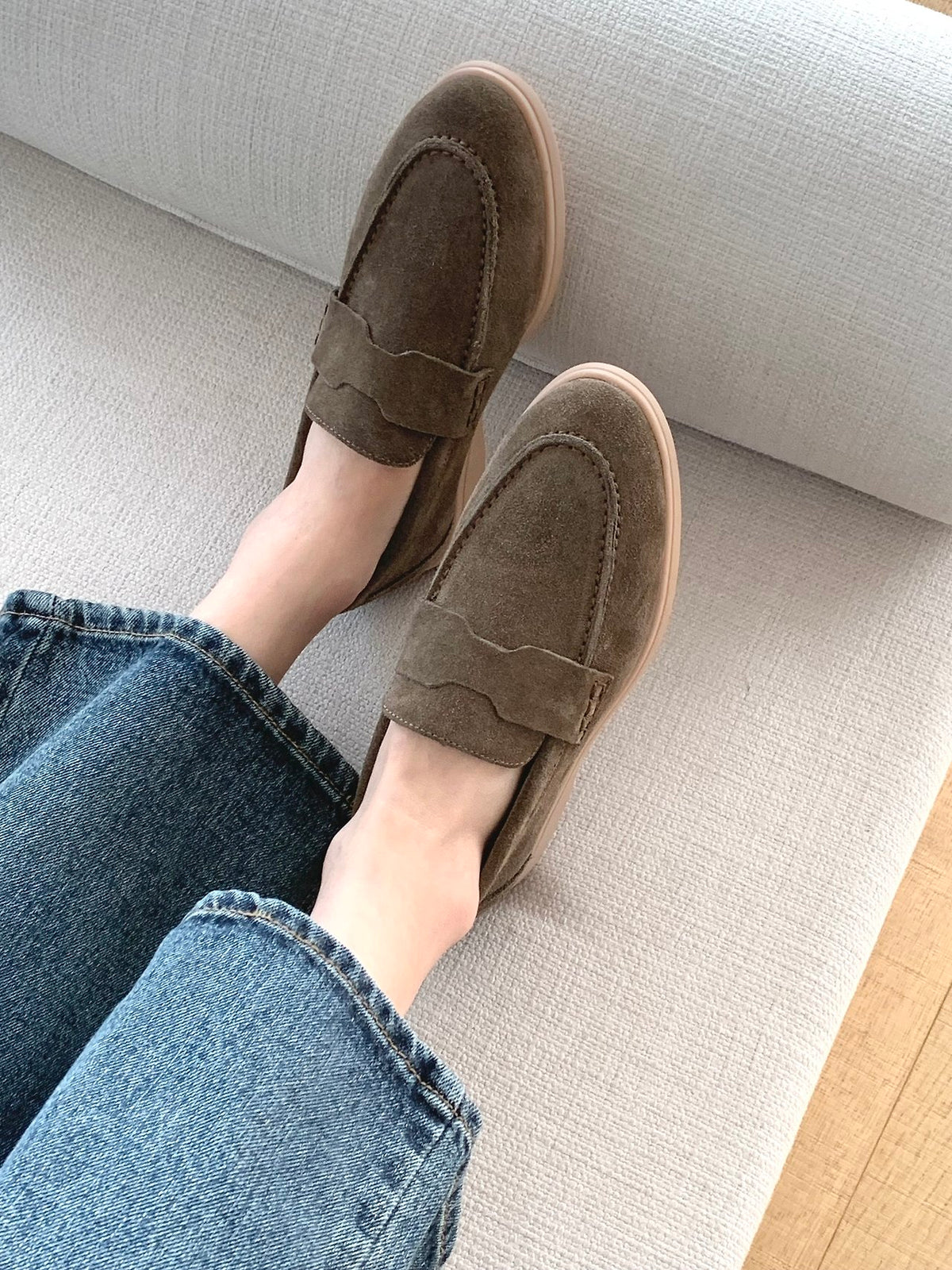 Real leather loafers-3col