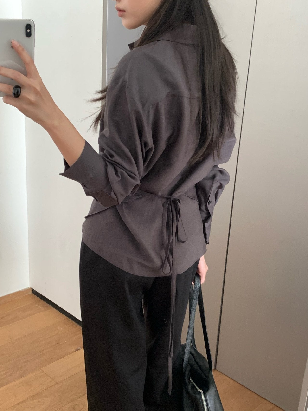Meli wrap blouse-2col