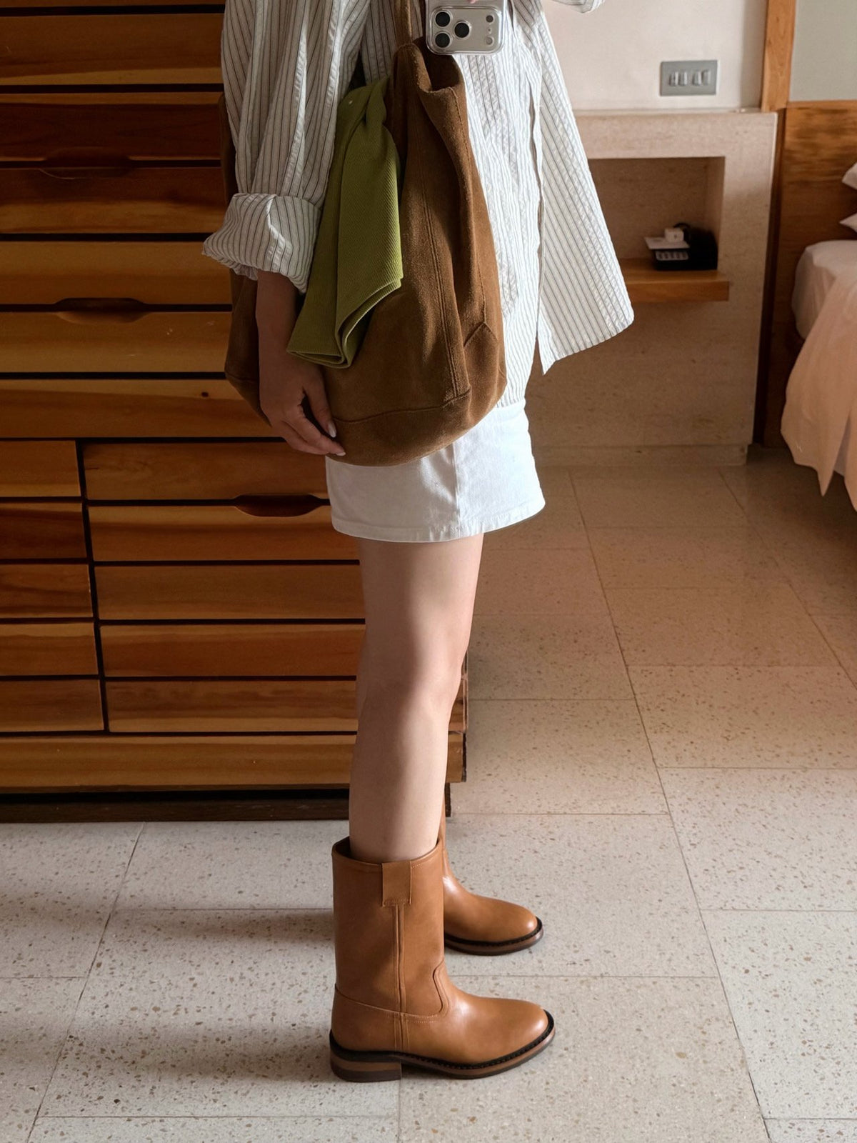 workwear leather boots-2col