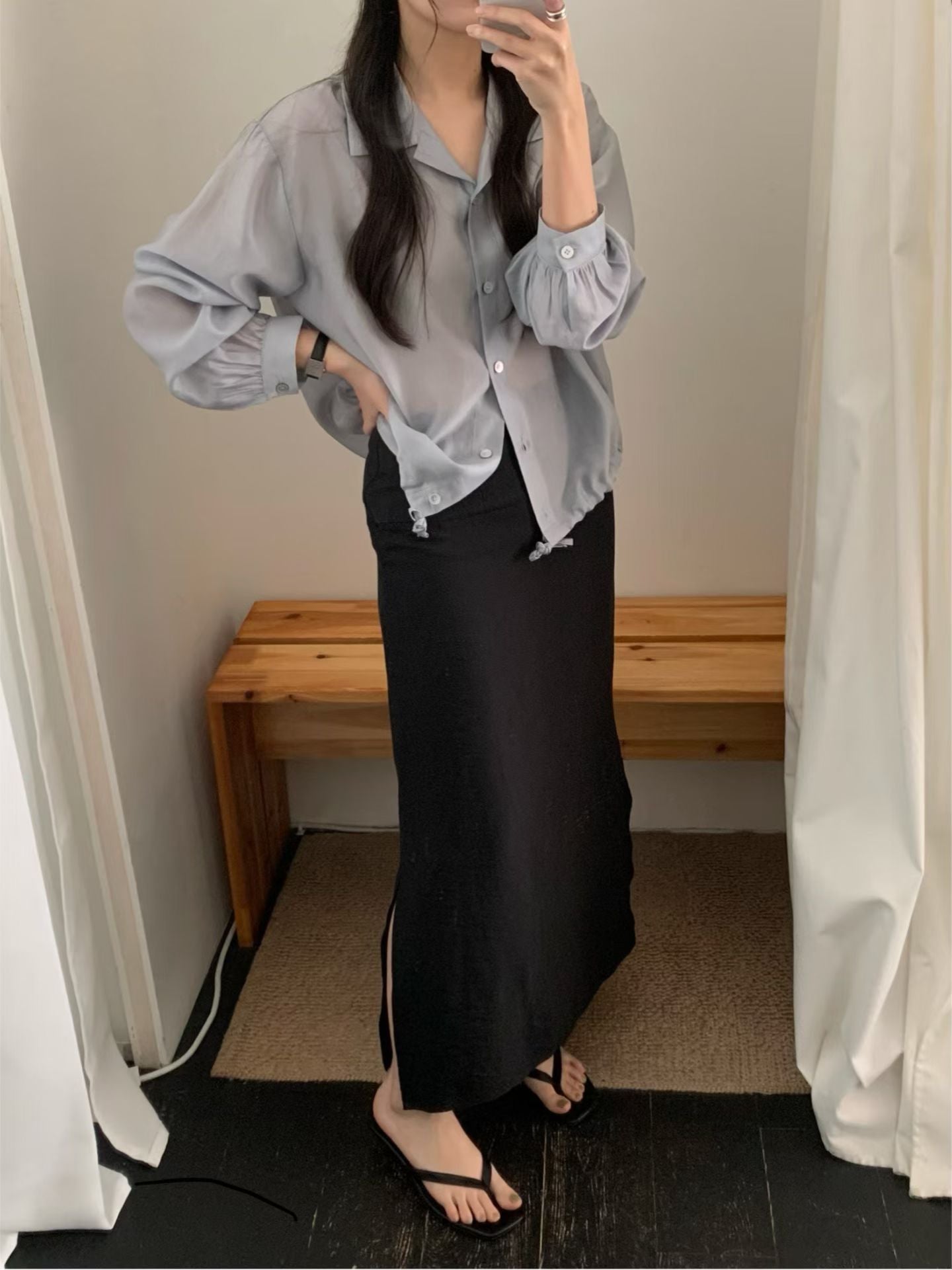 wind string blouse-3col