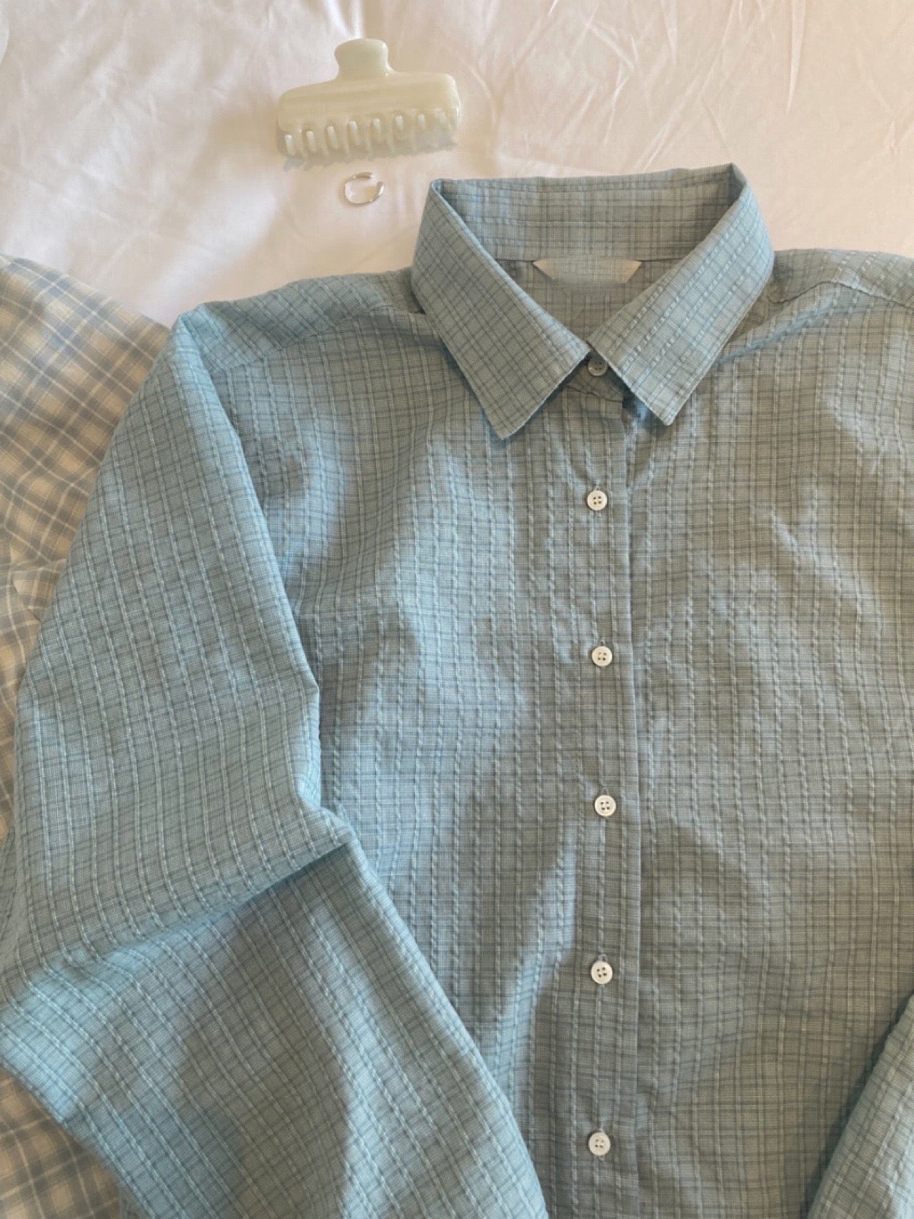 Ripple check shirt-2col