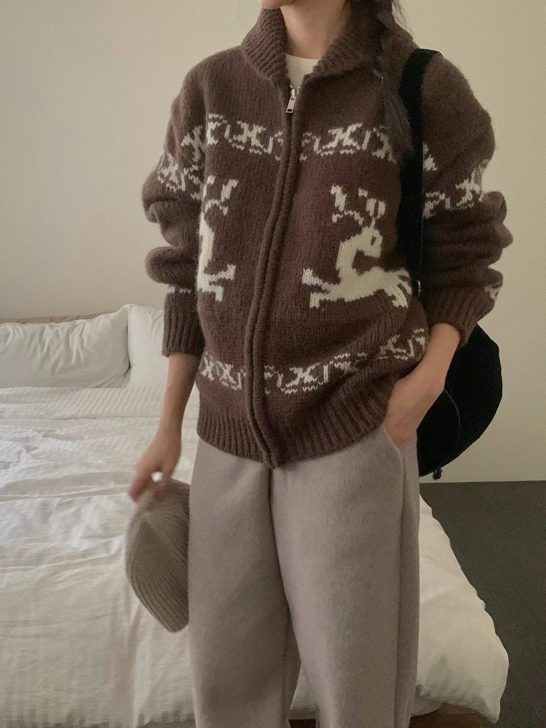 Nordic cardigan-3col