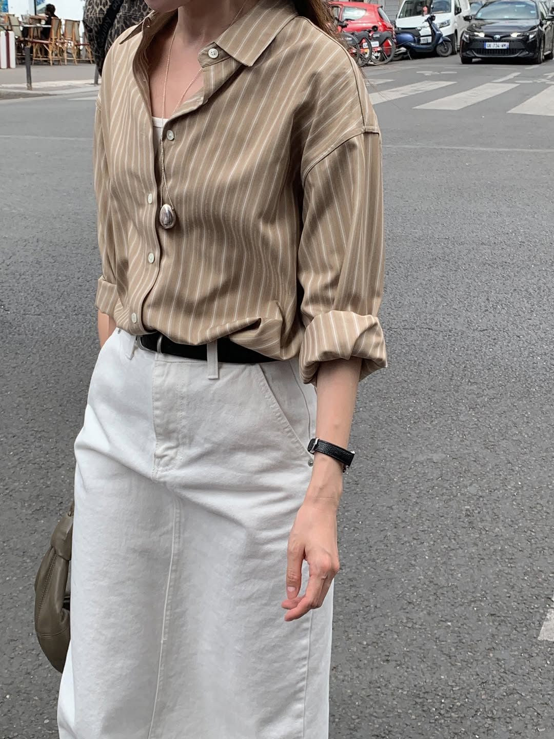 Soren tencel stripe shirt