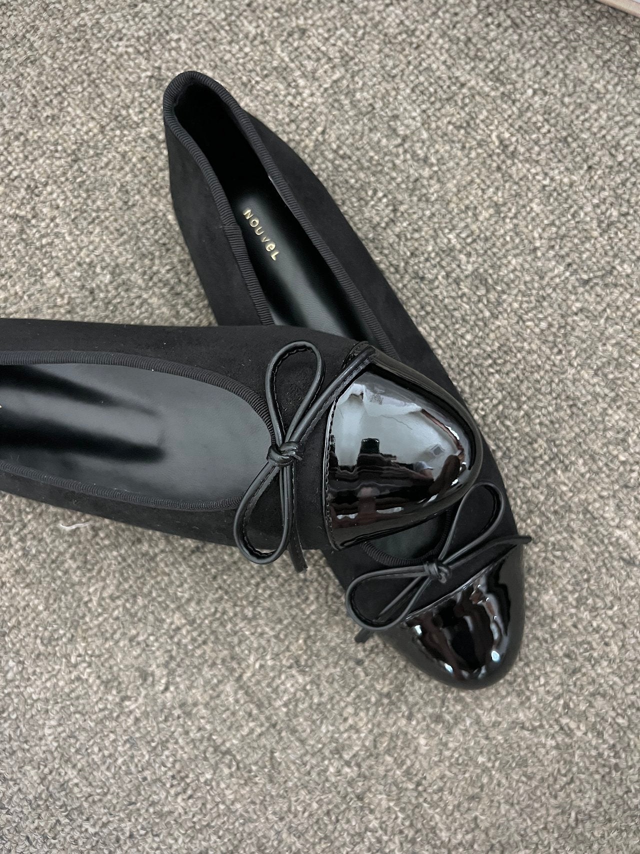 Autumn suede ribbon flats