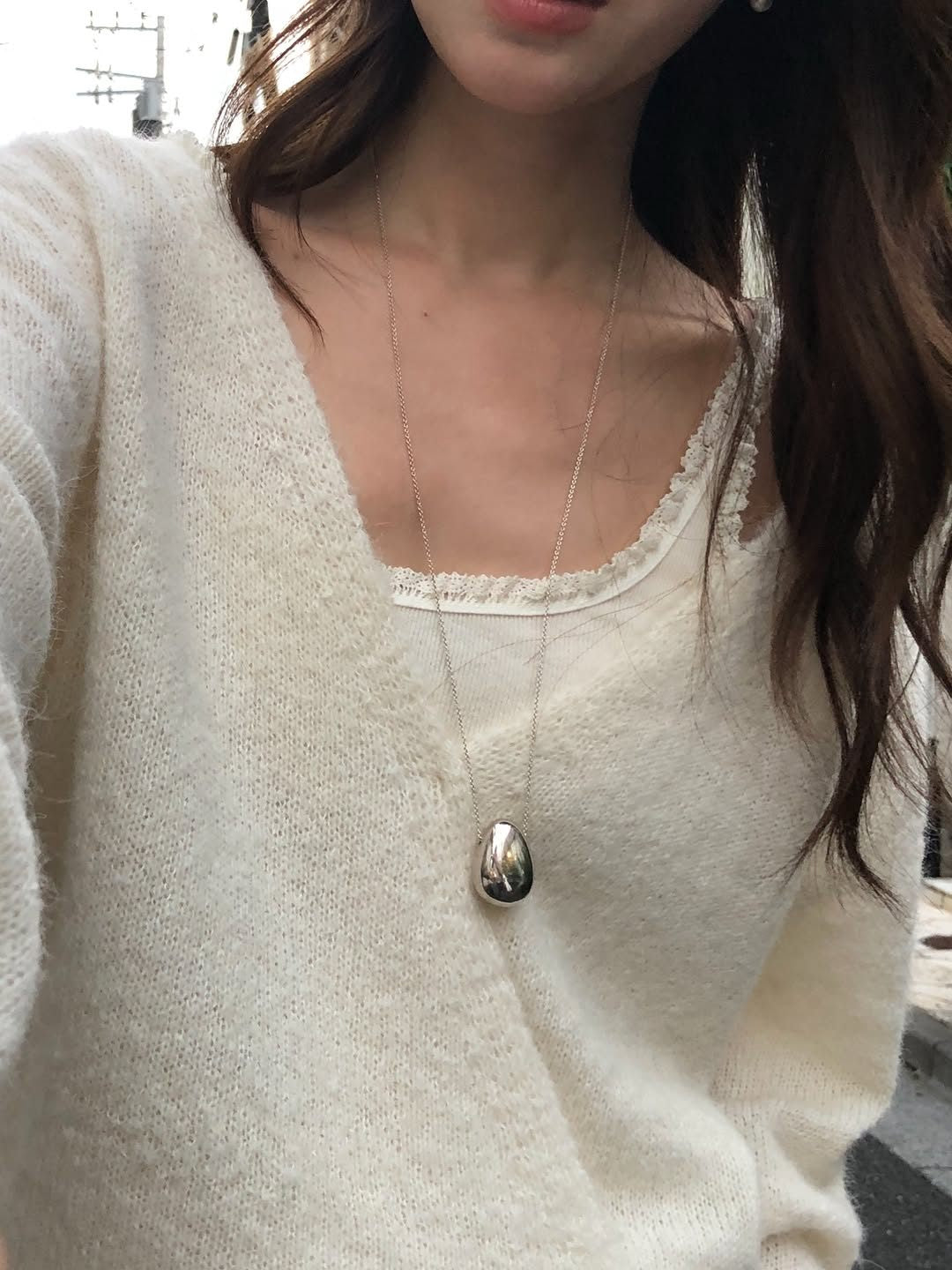 giselle alpaca deep v-neck knit-2col