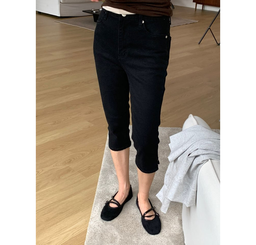 Low-rise capri pants