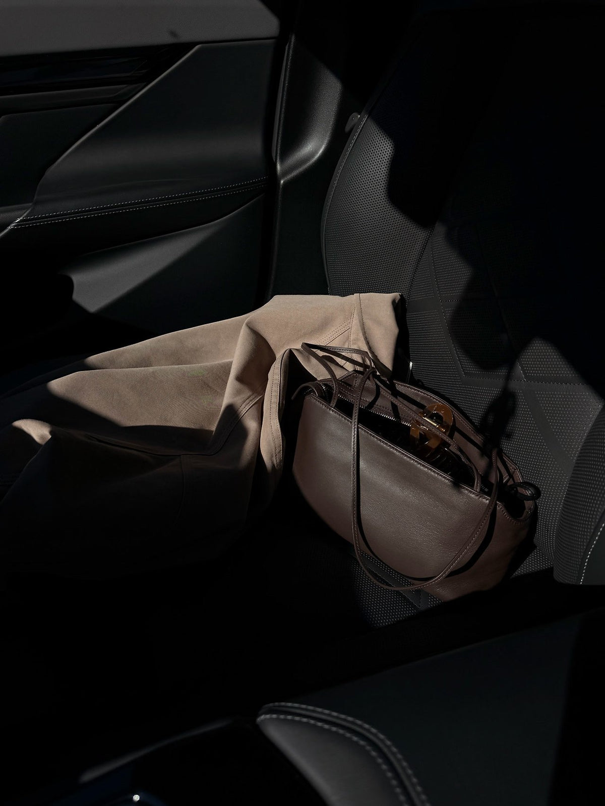 Lambskin shoulder bag