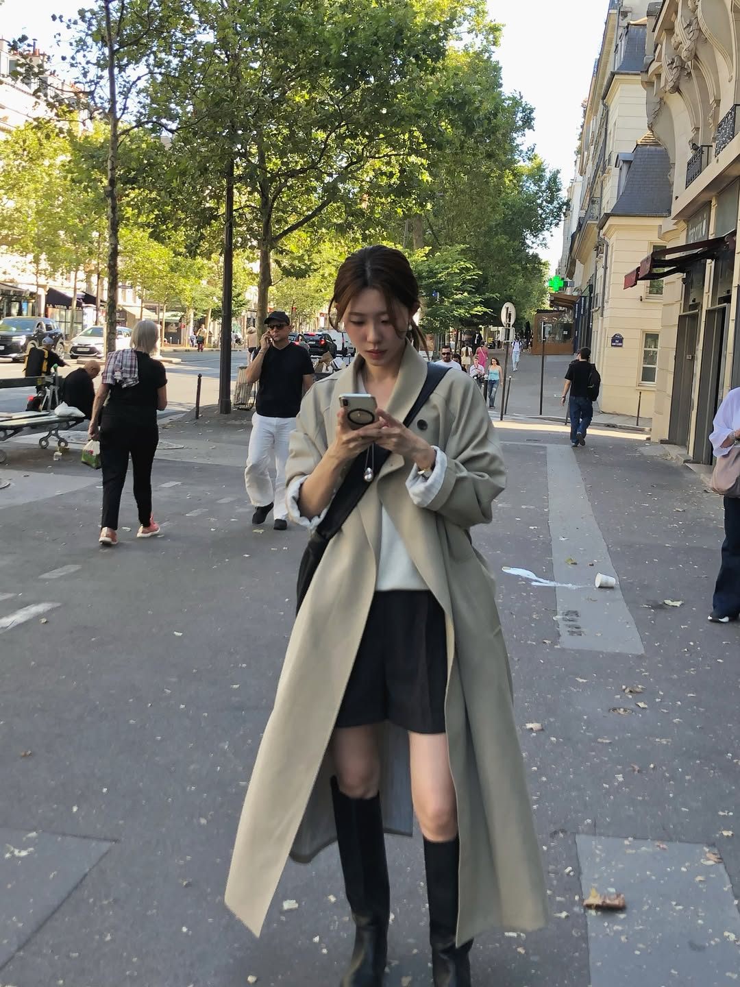 mare stripe-lining trench coat-2col