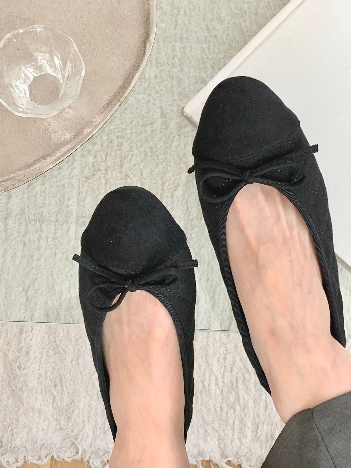 Suede Nubuck Ribbon Flats-5col