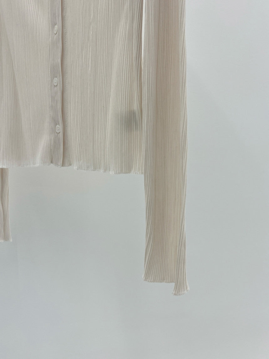 Amel pleats round cardigan-2col