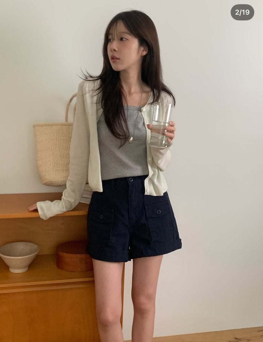 rari linen cardigan-4col