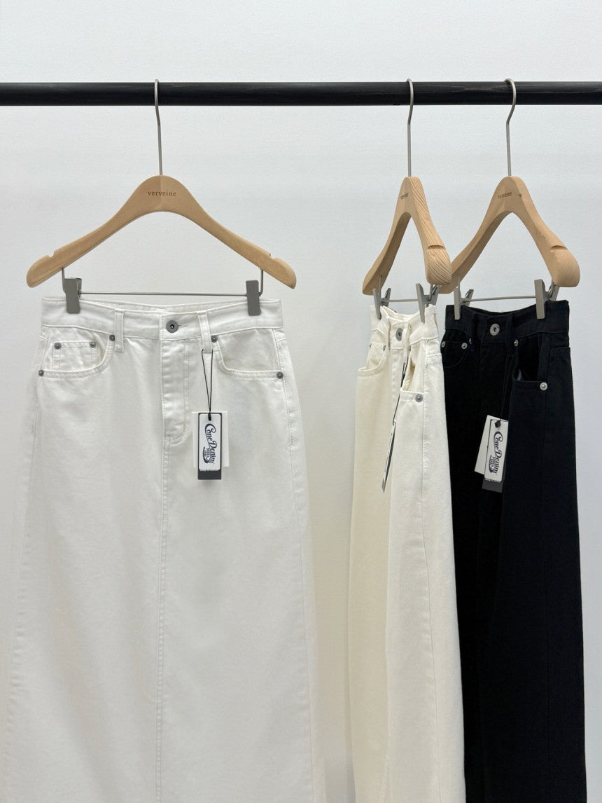 Bully cone dying denim skirt