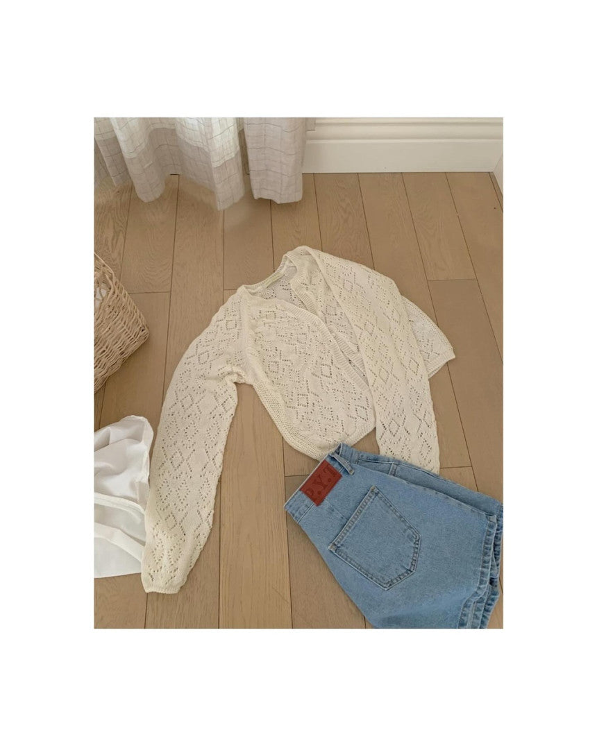 *Sale ivory即納 celery cardigan-2col