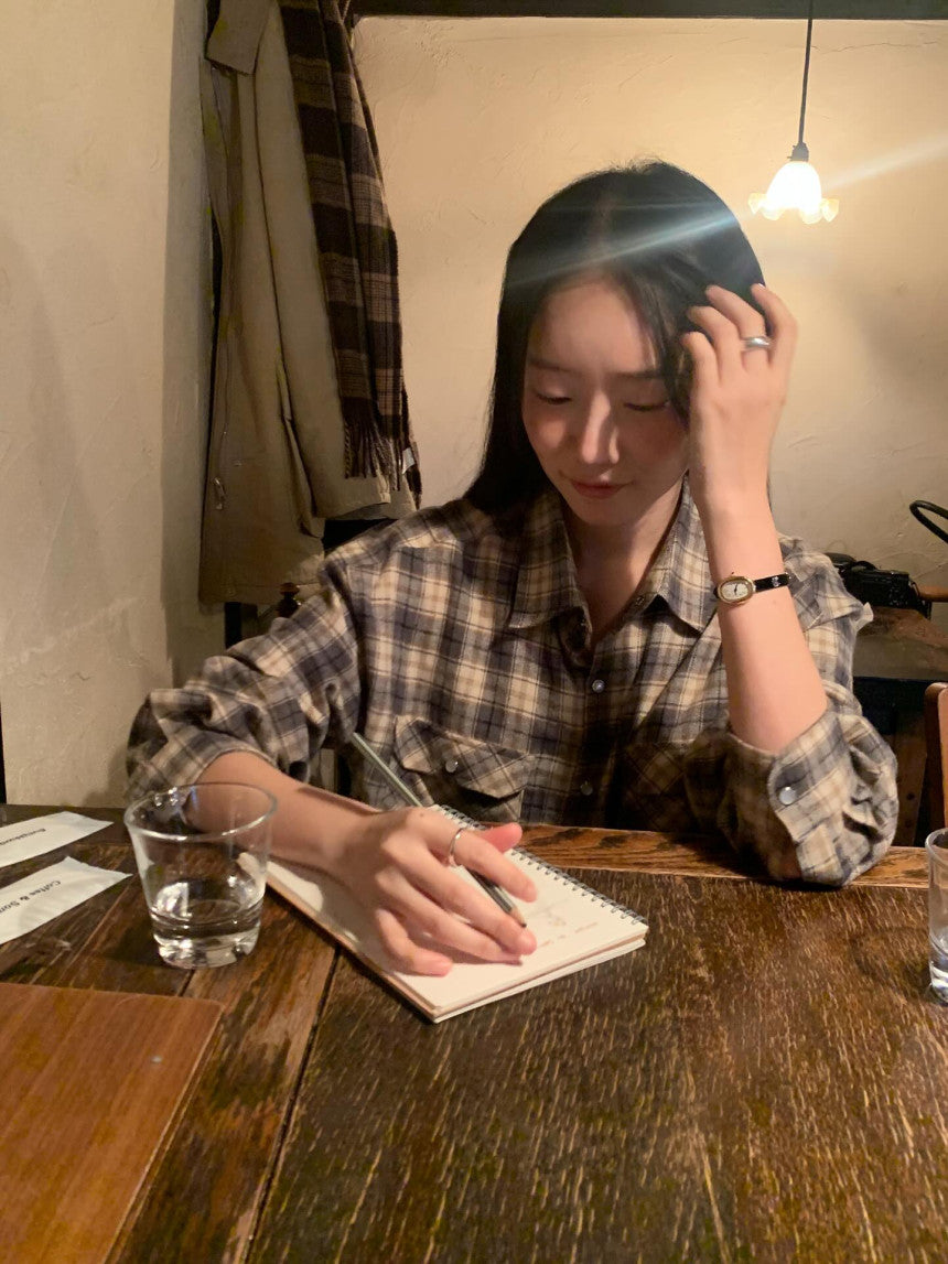 Jade check shirt-3col