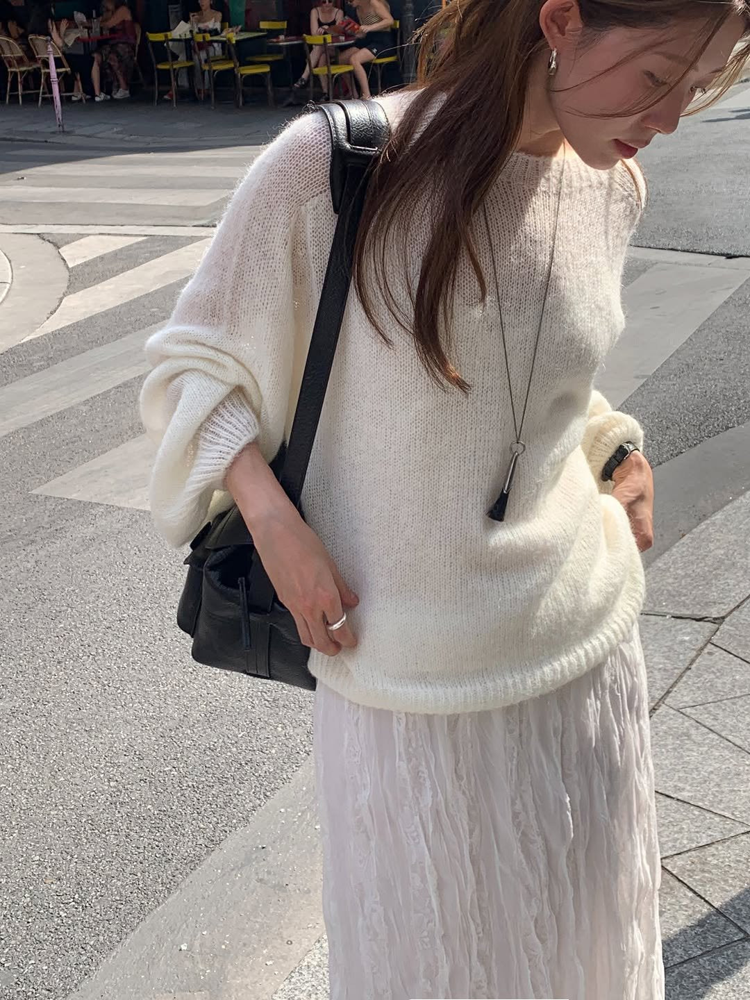 Row mohair balloon knit-2col