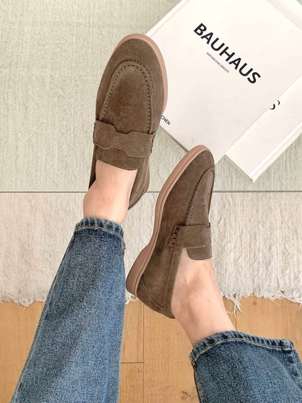 Real leather loafers-3col