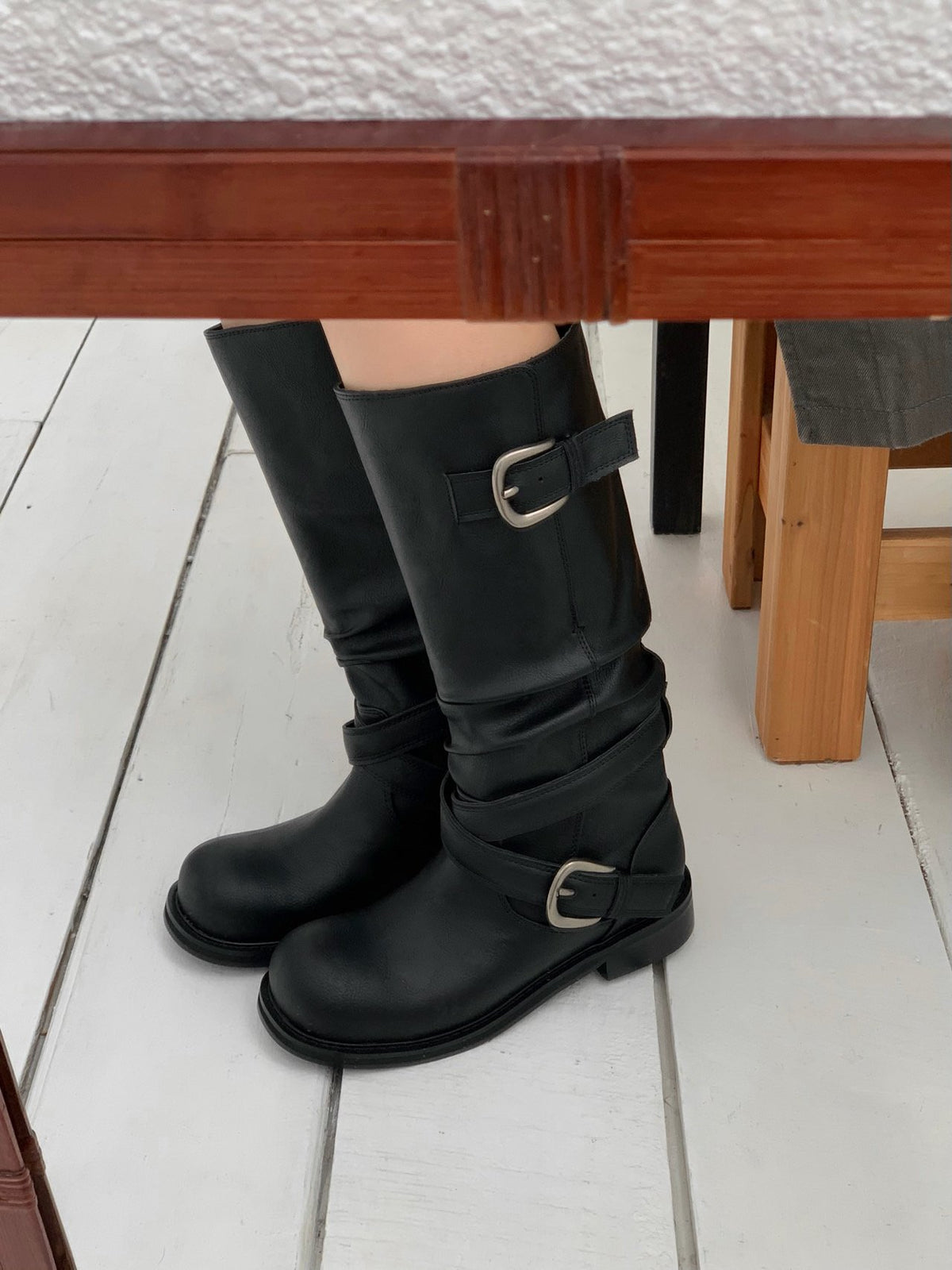 buckle fold-over boots-2col