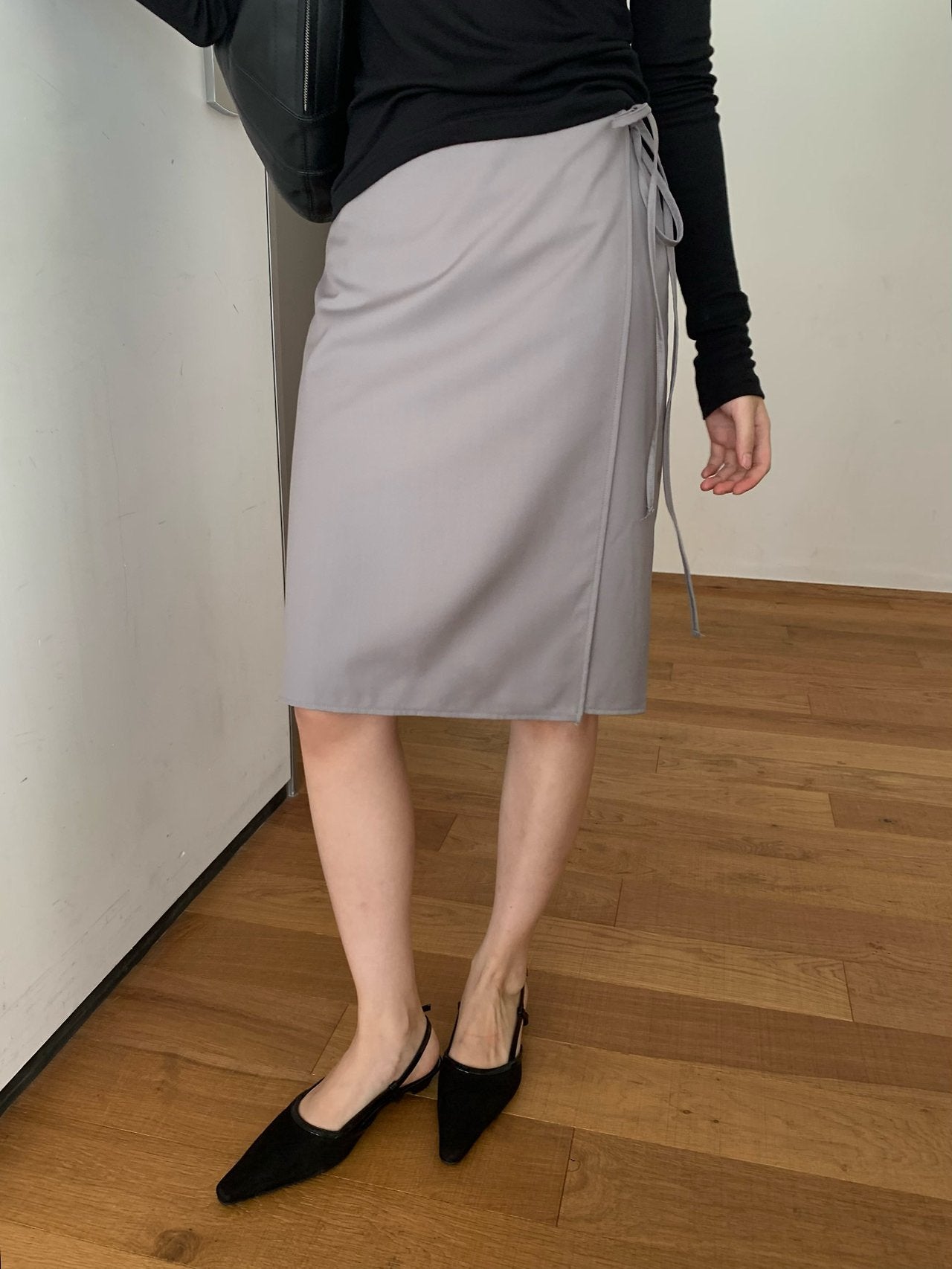 Sandy wrap skirt-2col