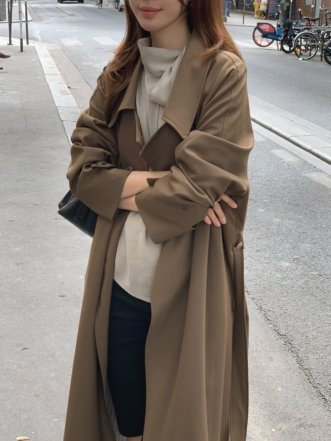 mare stripe-lining trench coat-2col