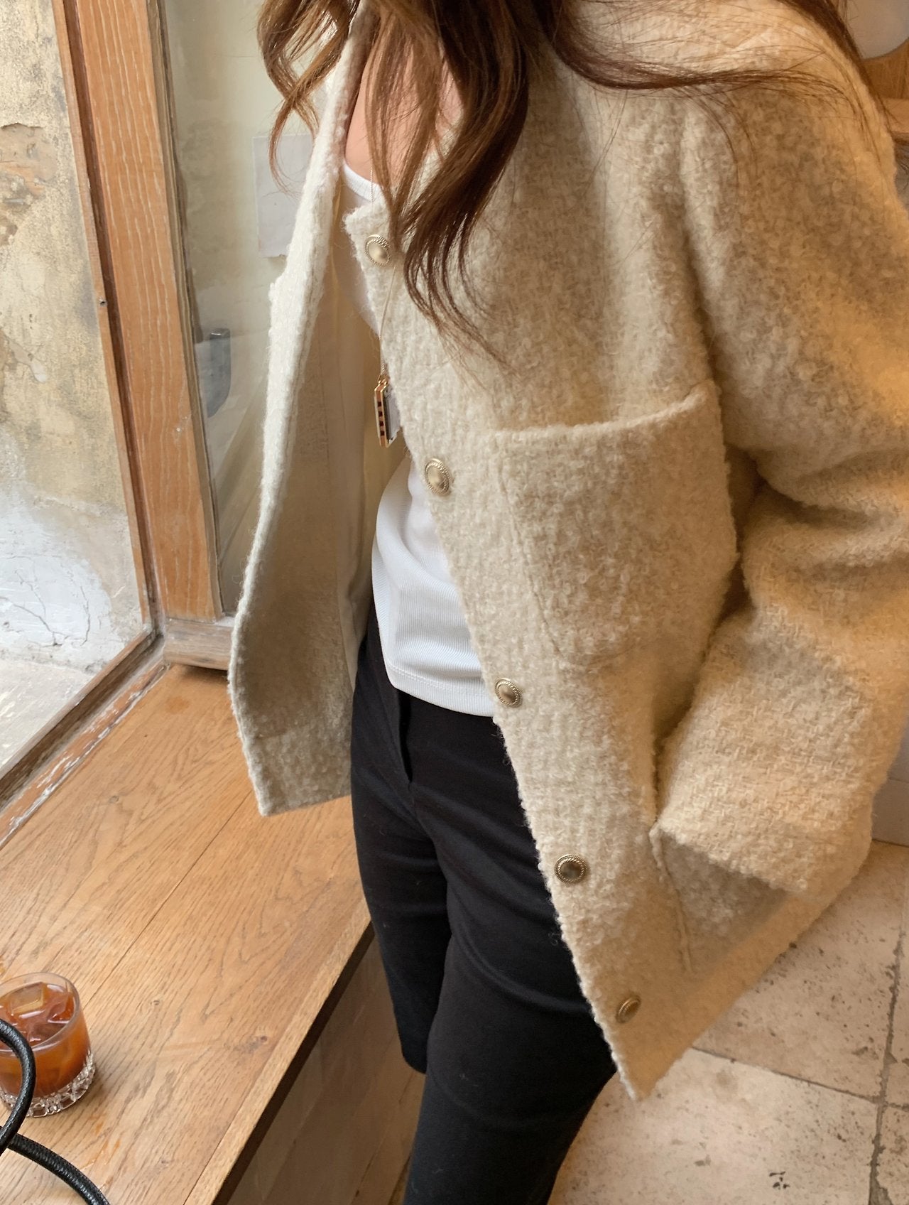 Ellie half tweed jacket-2col