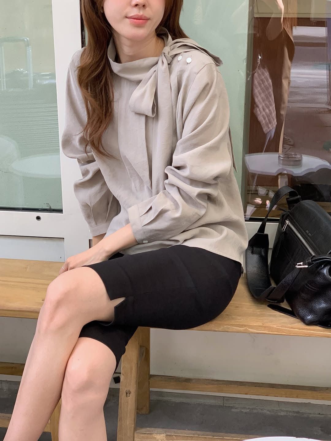 Ere scarf blouse-2col