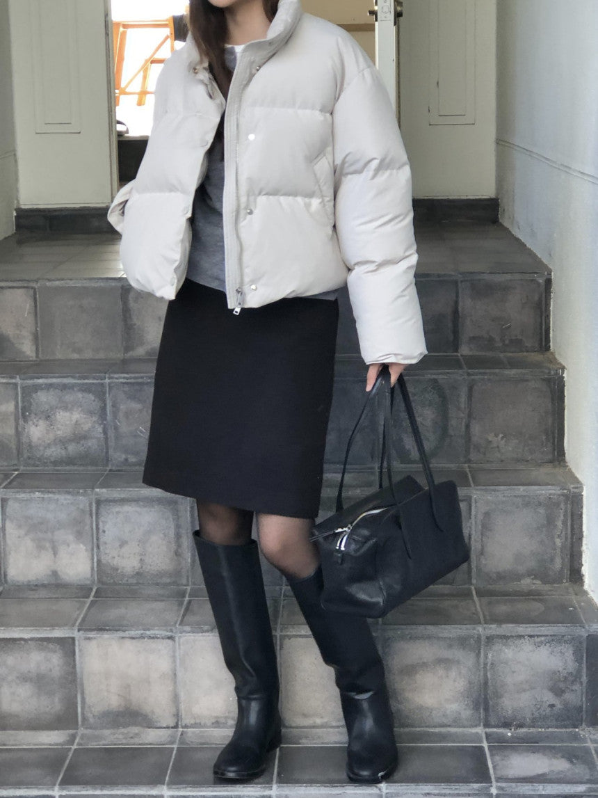 Luze wool midi skirt-2col