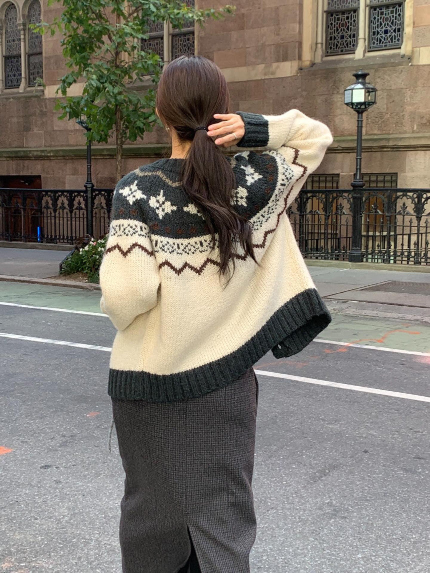 Sola wool check skirt