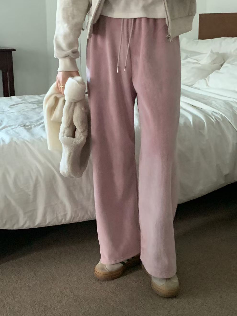 snow gimo wide pants-5col