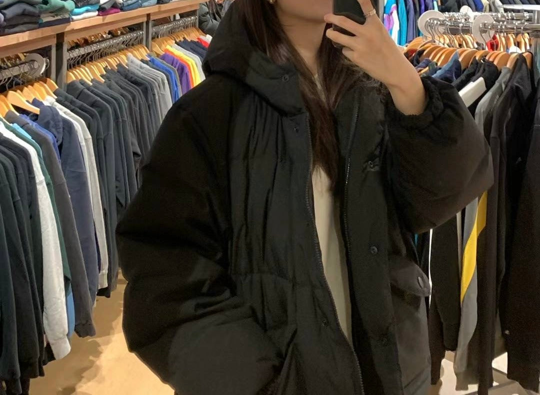 Ounce pocket hood duck down jumper-2col