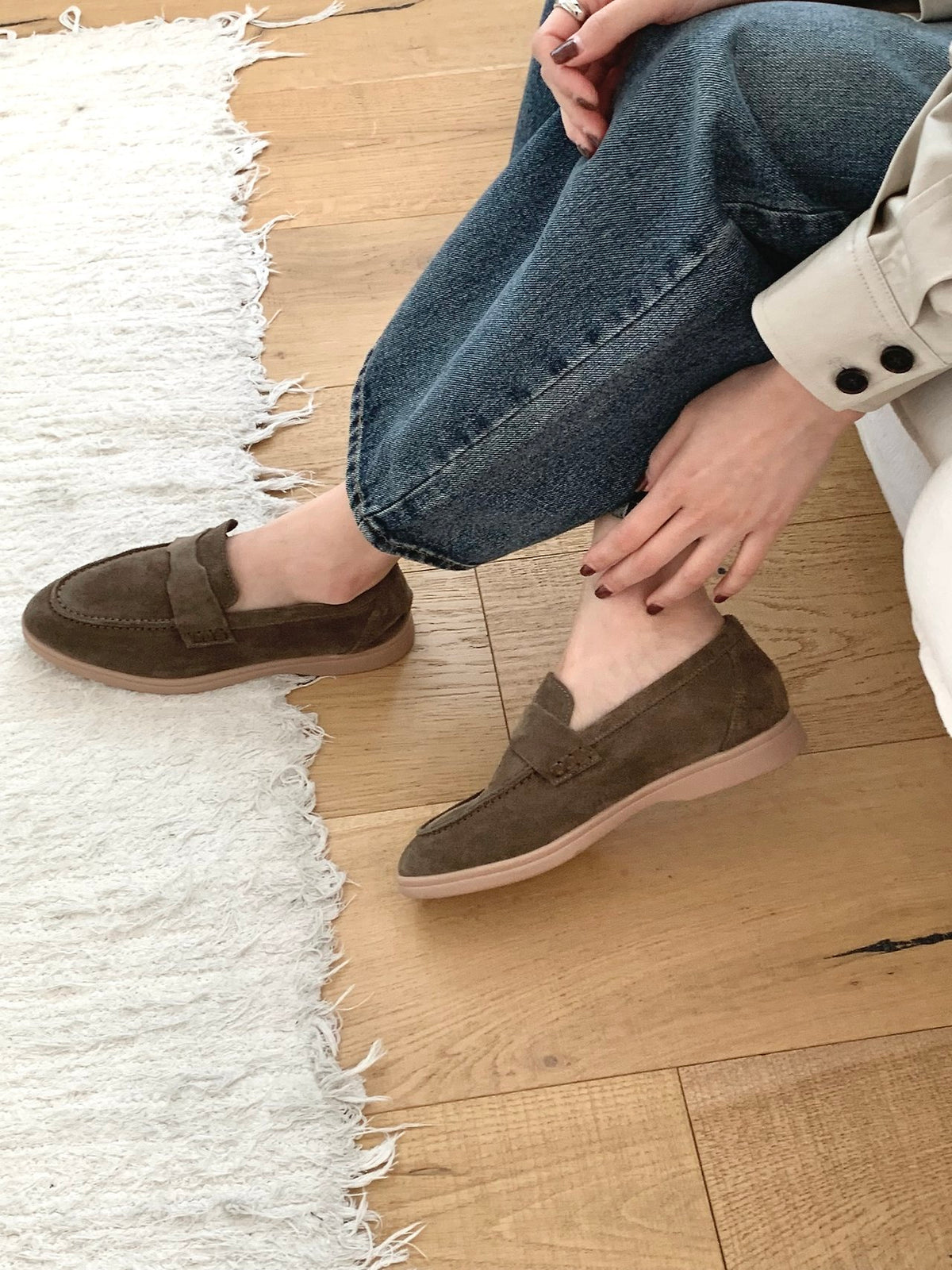 Real leather loafers-3col