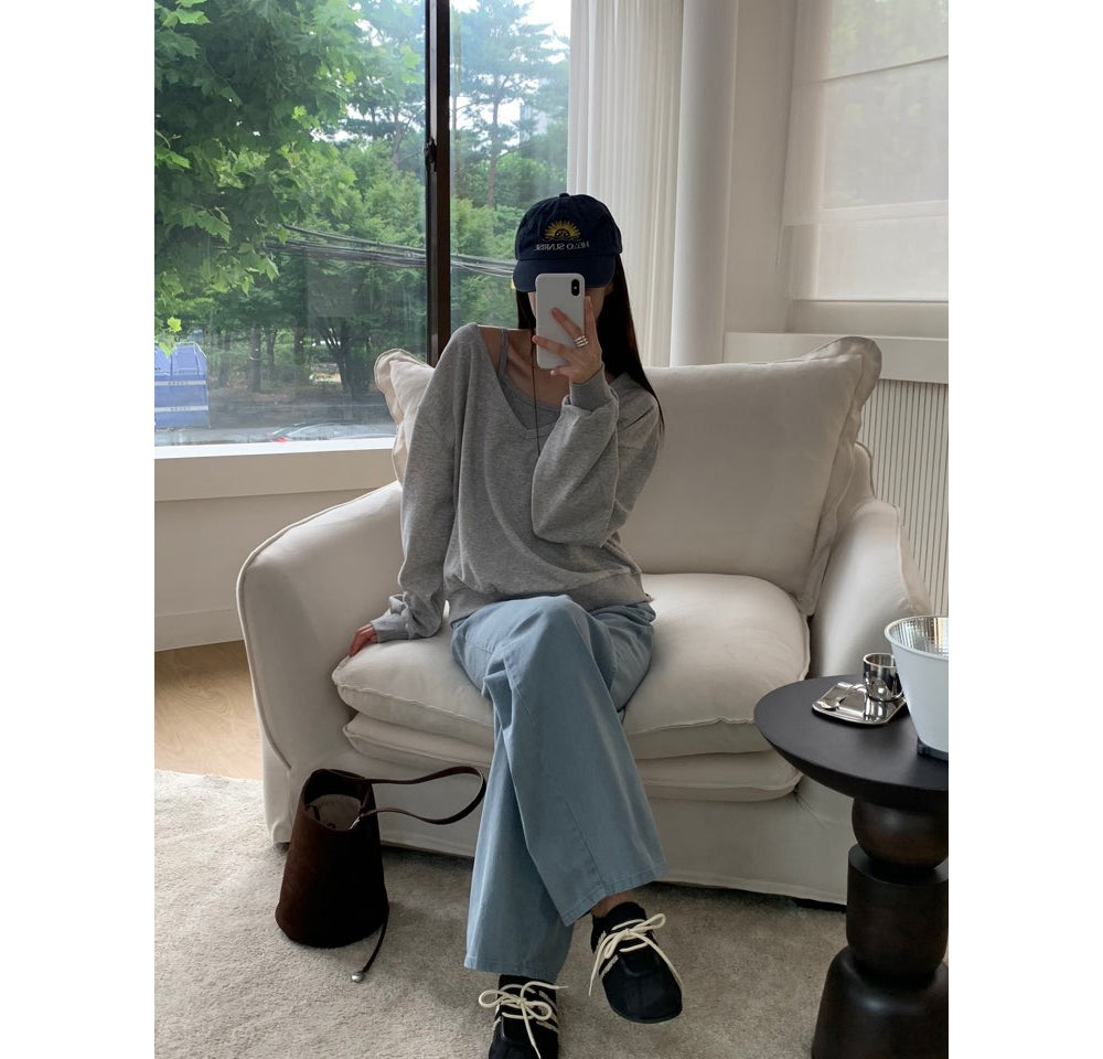Preto Sweatshirt Set-4col