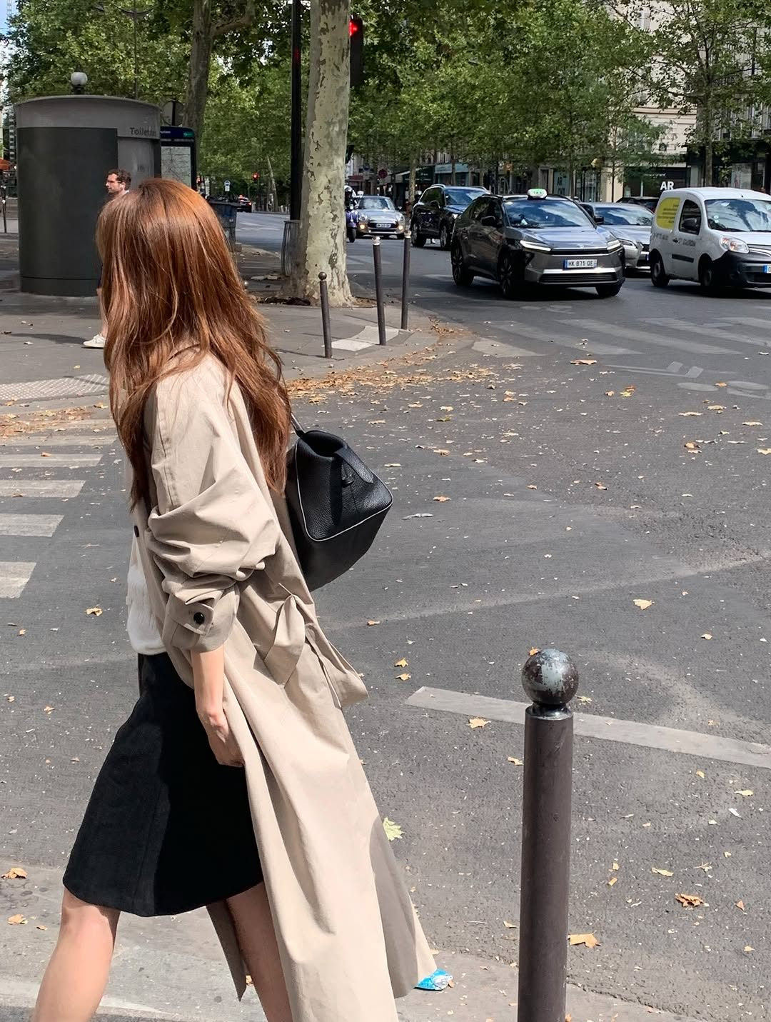 Barnet long trench coat