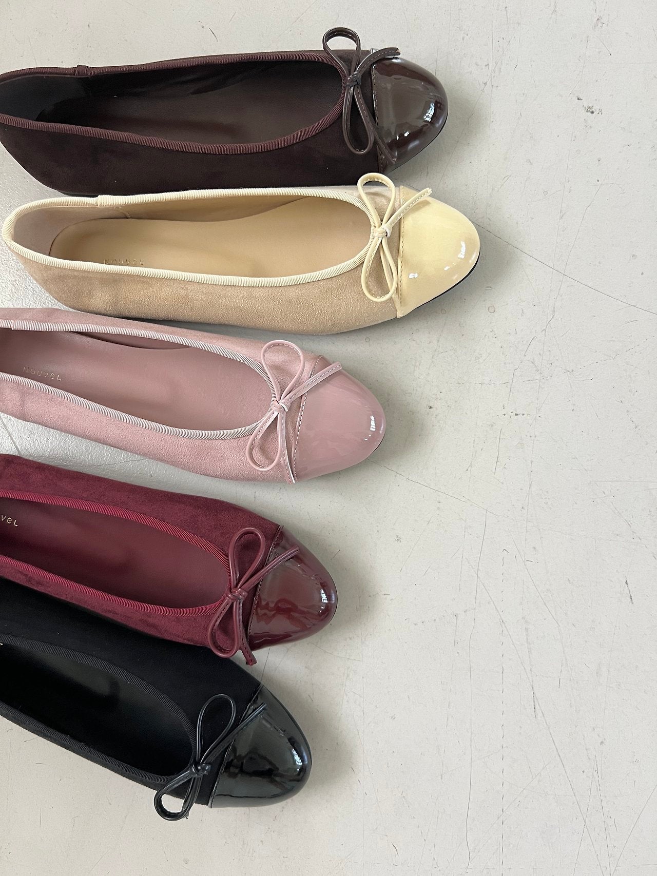 Autumn suede ribbon flats