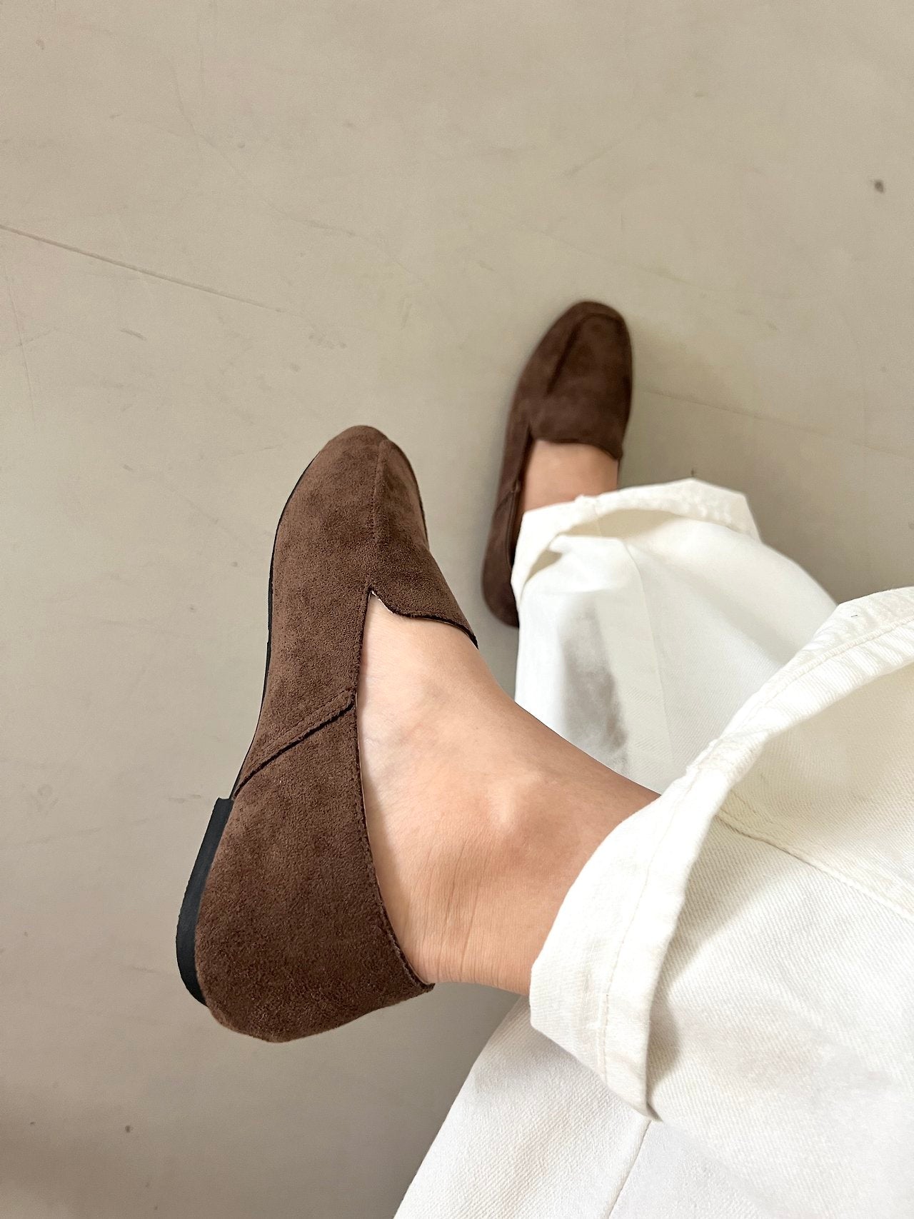 Suede soft loafers