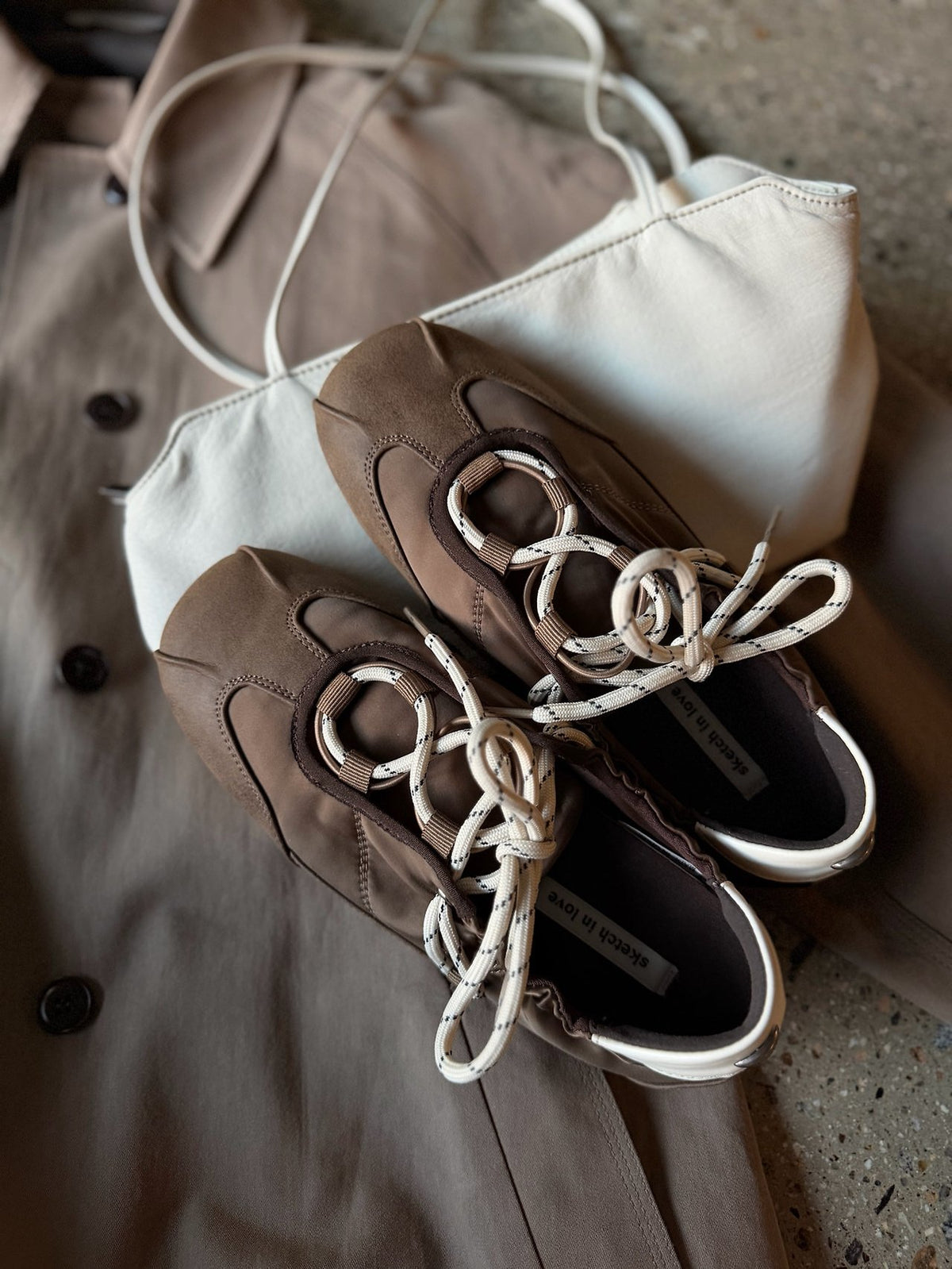 hazel satin sneakers-2col