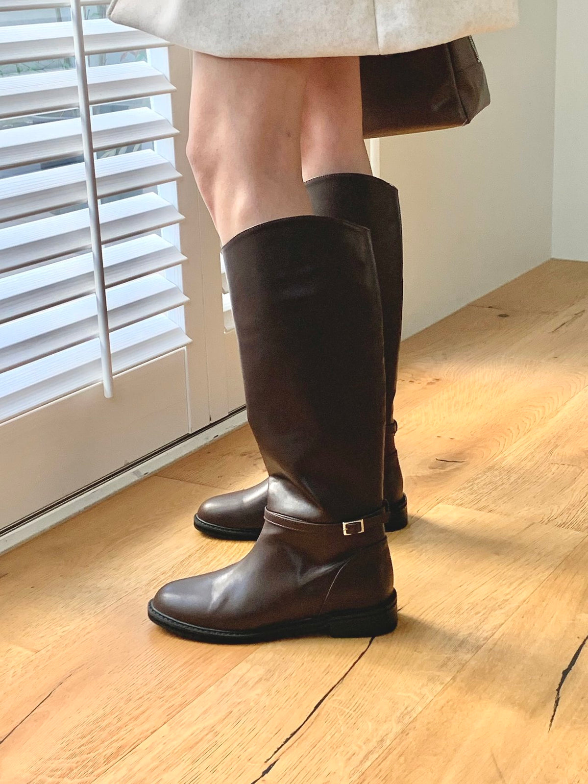 Ankle Detail Long Boots-2col
