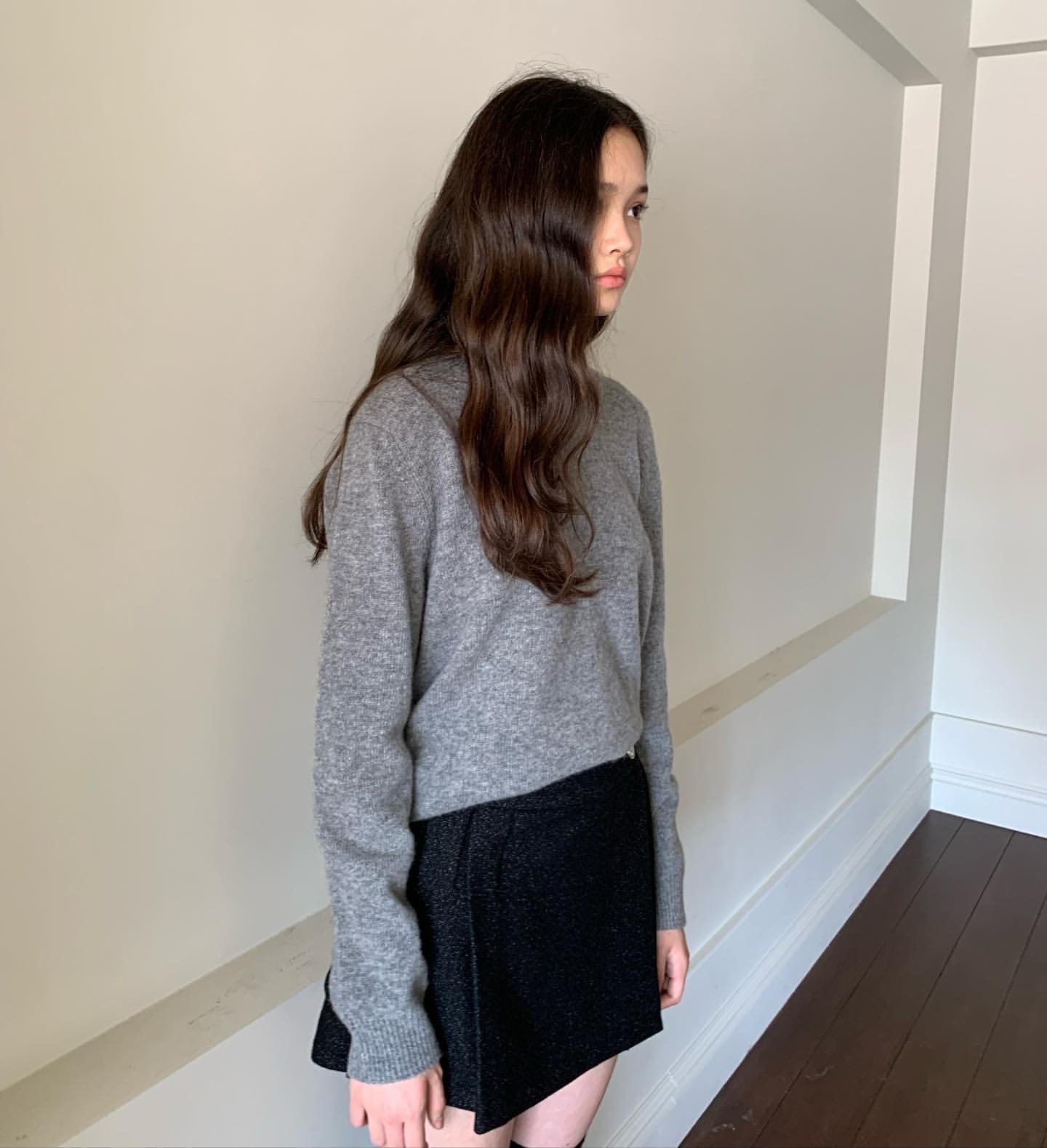 sale gray即納 riette sage wool knit