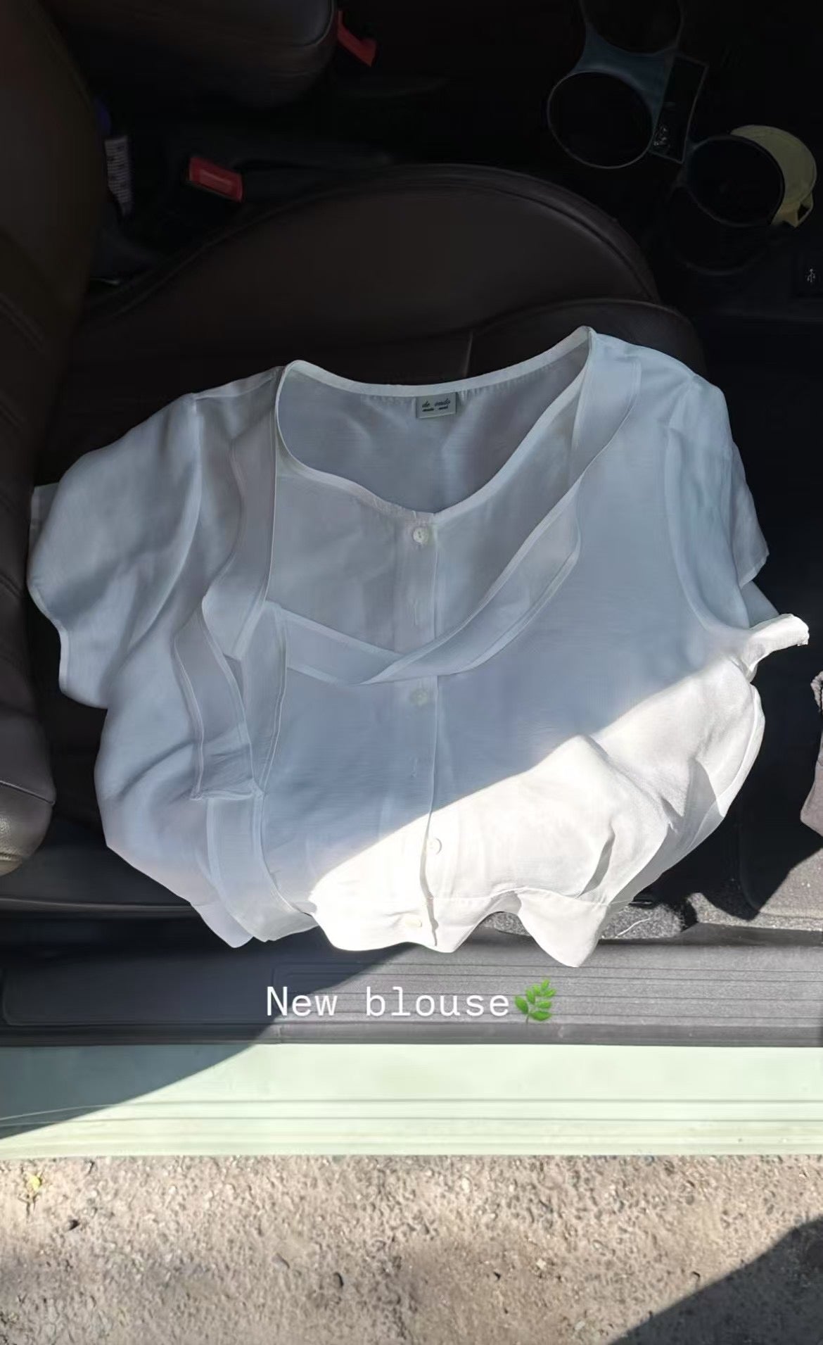 deondo tie short sleeve blouse-2col
