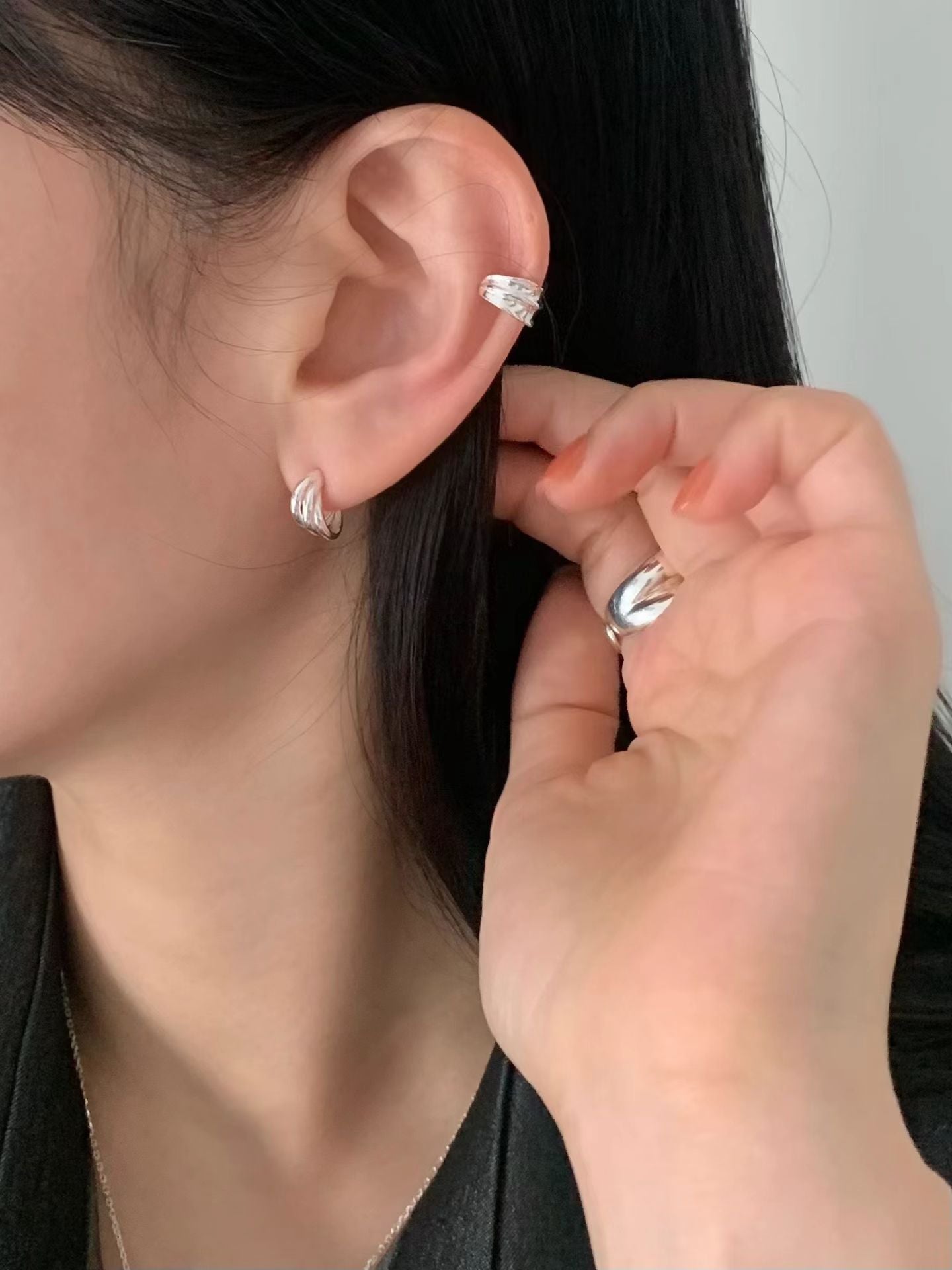 Three-ring earrings