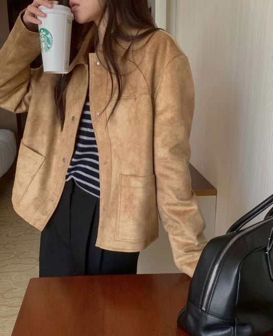 Hau suede jacket-2col