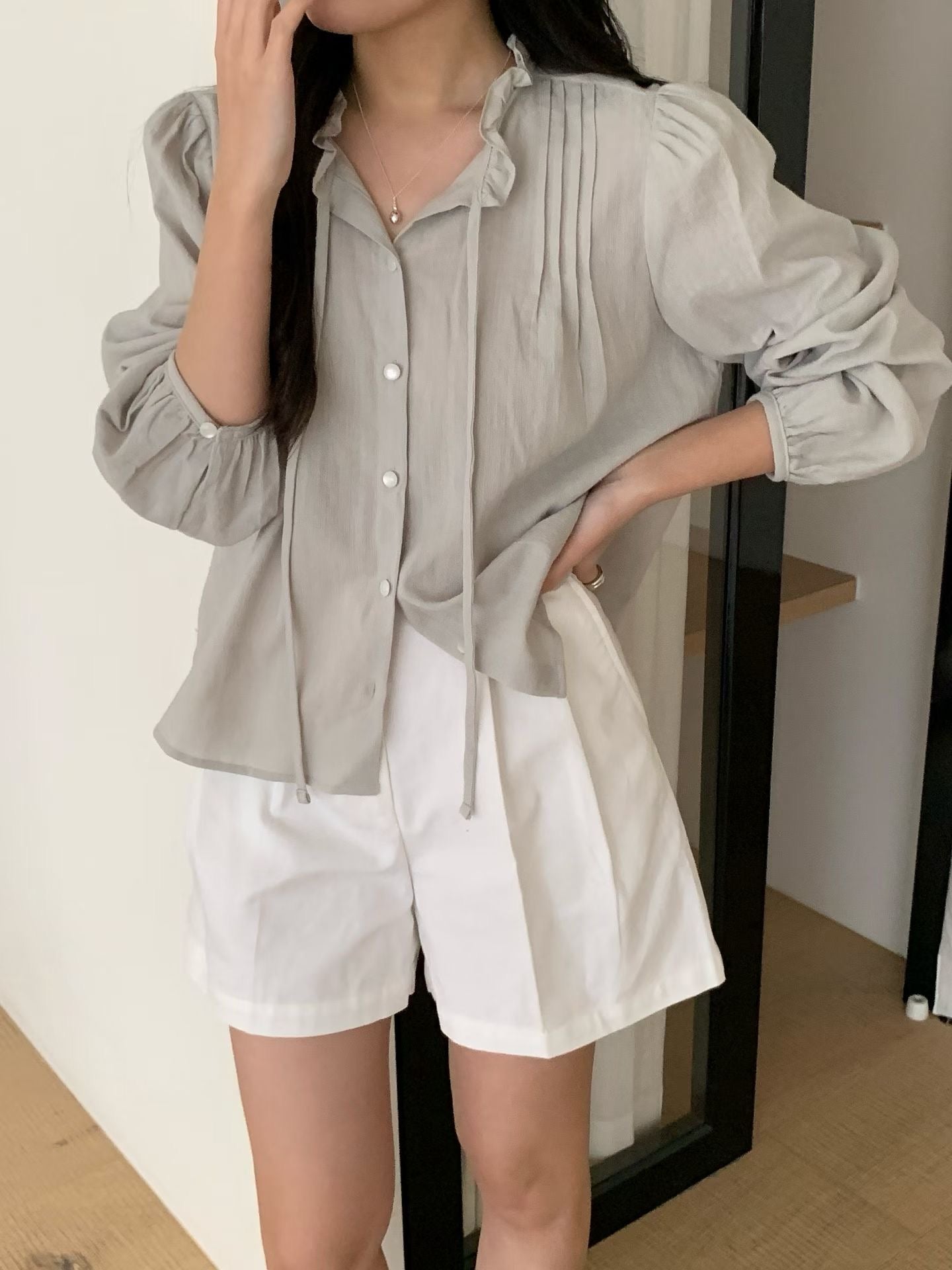 barnet pintuck blouse-3col