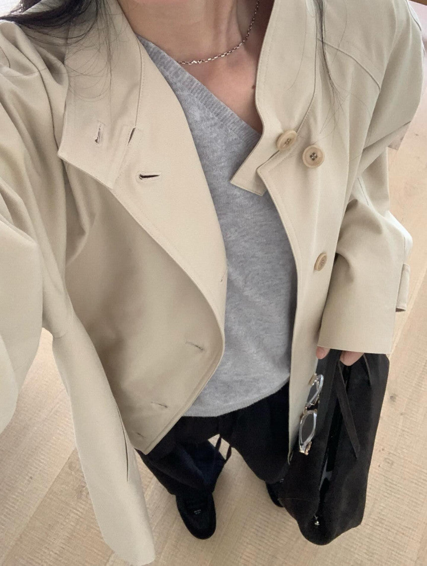 meli high-neck trench-2col