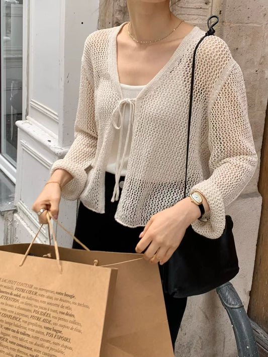 Ounce paper punching cardigan-2col