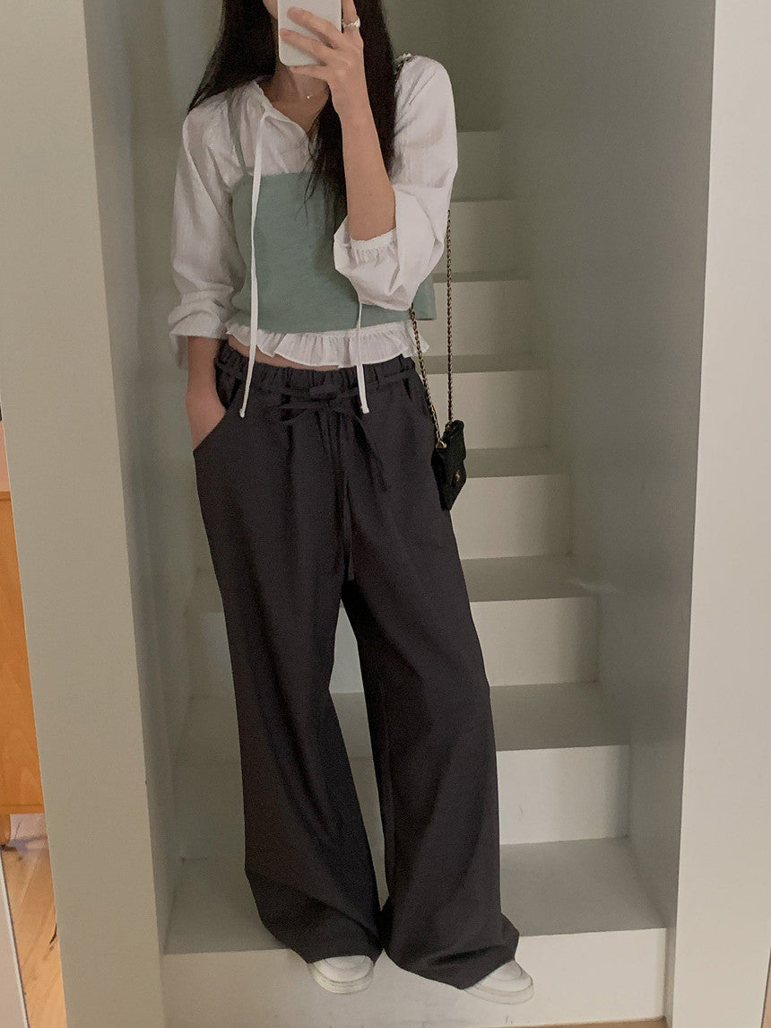 mousse wool slacks-3col