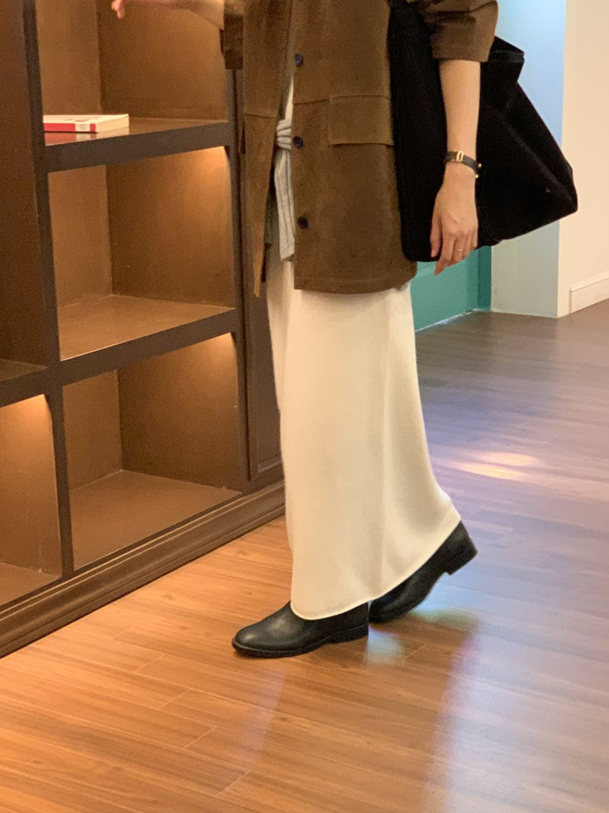 Amel wholegament cashmere knit skirt-3col